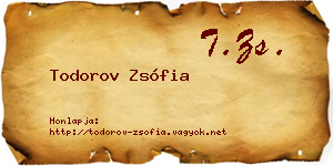 Todorov Zsófia névjegykártya