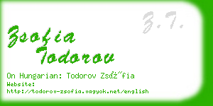 zsofia todorov business card